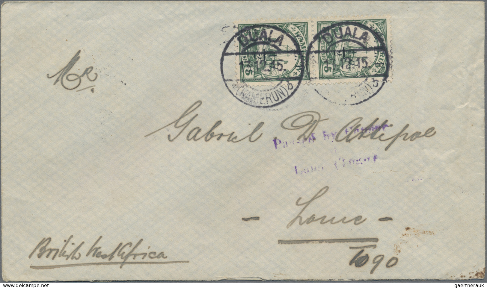 Deutsche Kolonien - Kamerun - Britische Besetzung: 1915, ½ D. Auf 5 Pfg. Grün Im - Kamerun