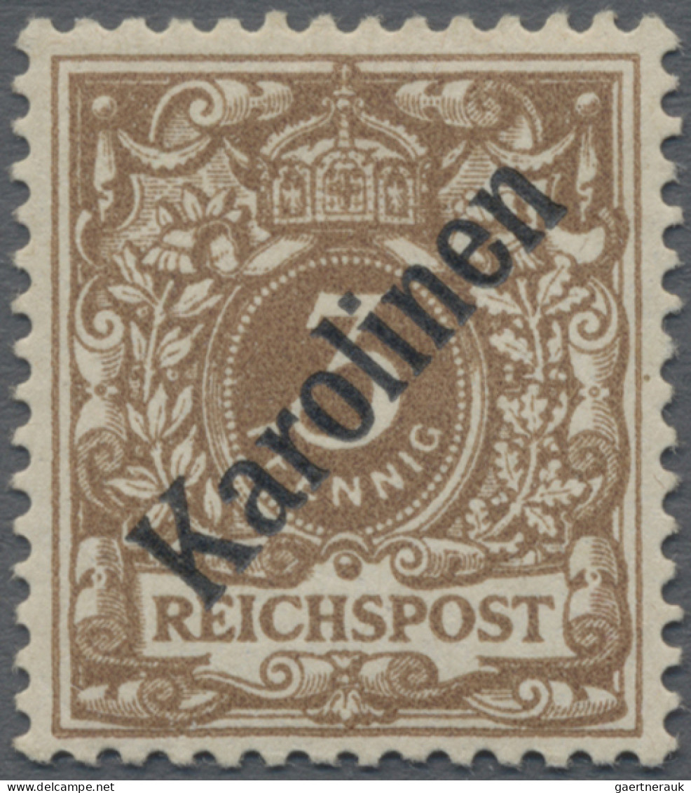 Deutsche Kolonien - Karolinen: 1899, Adler, Diagonaler Aufdruck, 3 Pfg., Ungebra - Karolinen