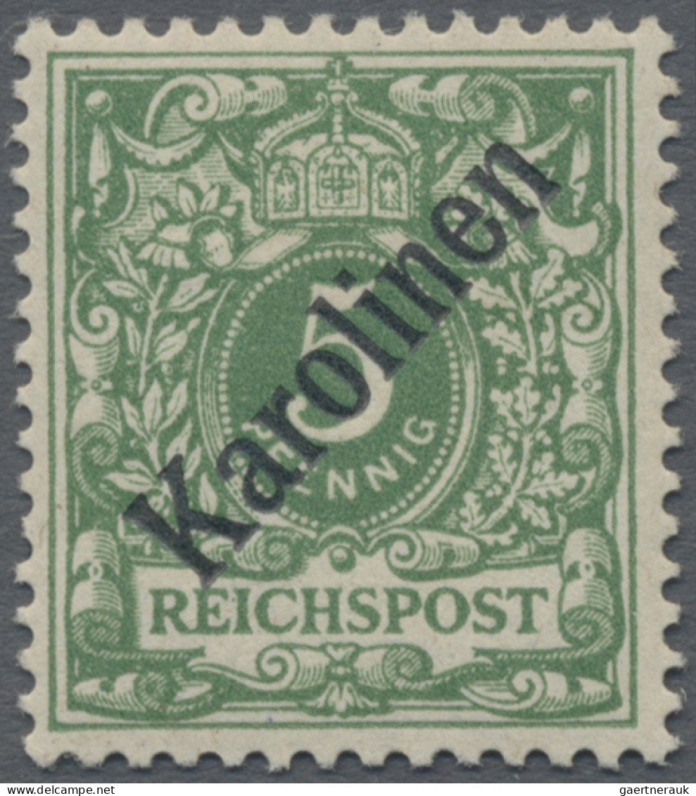 Deutsche Kolonien - Karolinen: 1899, Adler, Diagonaler Aufdruck, 5 Pfg., Ungebra - Carolinen