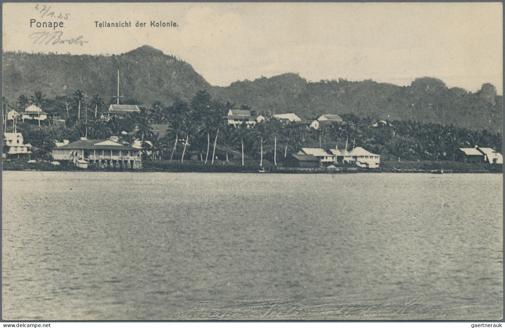 Deutsche Kolonien - Karolinen: 1910, 5 Pf Auf 3 Pfg. Kaiseryacht, Dunkelockerbra - Caroline Islands