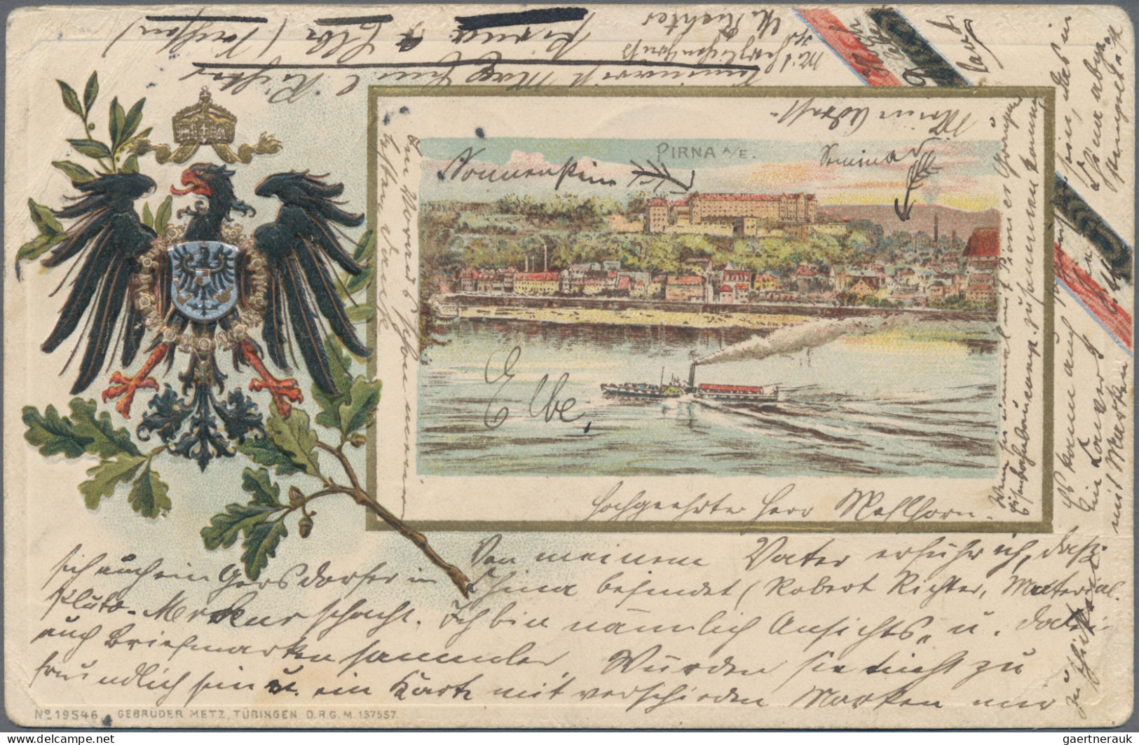 Deutsche Kolonien - Kiautschou - Besonderheiten: 1901, Feldpostkarte (farbig Rel - Kiaochow