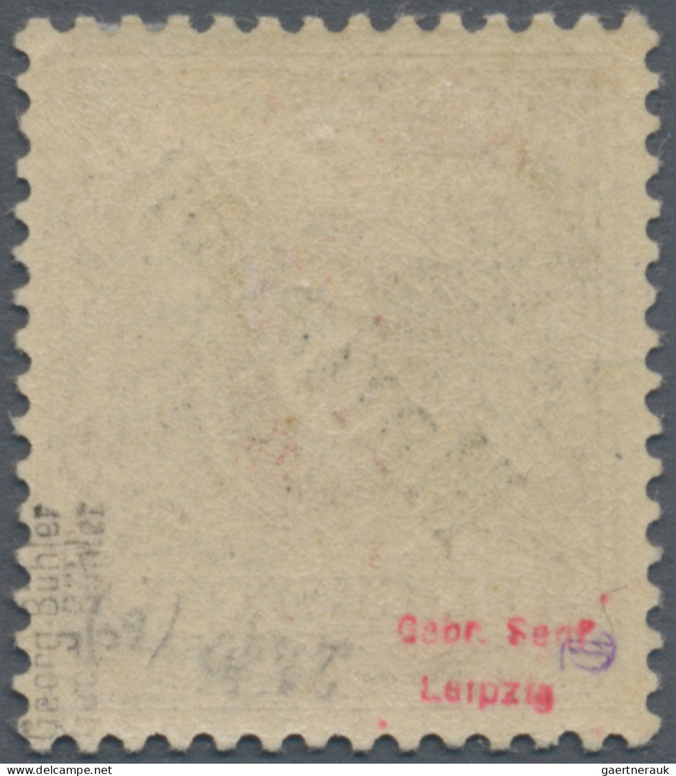 Deutsche Kolonien - Marianen: 1899, 3 Pfg. Mit Diagonalem Aufdruck, Lebhaftorang - Mariana Islands
