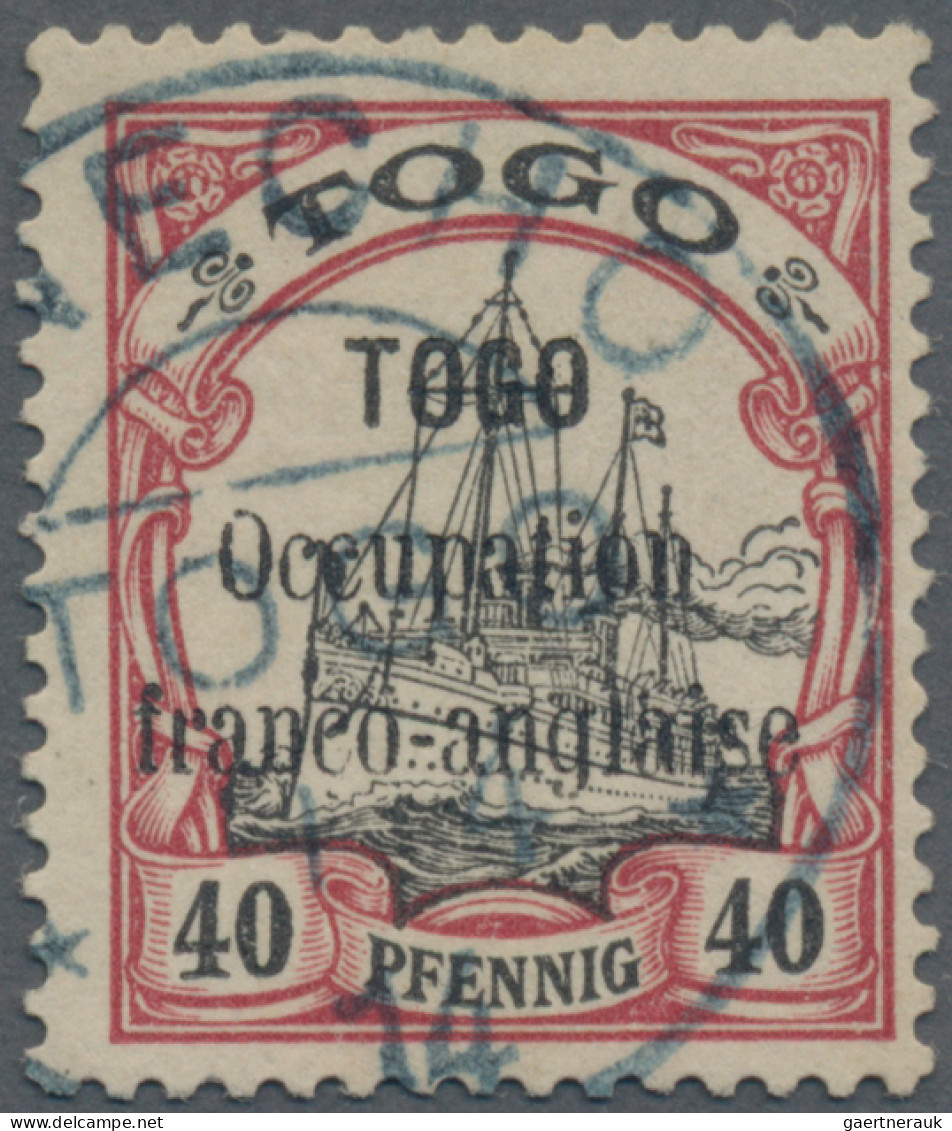 Deutsche Kolonien - Togo - Französische Besetzung: 1914 40 Pf. Karmin/schwarz Mi - Togo