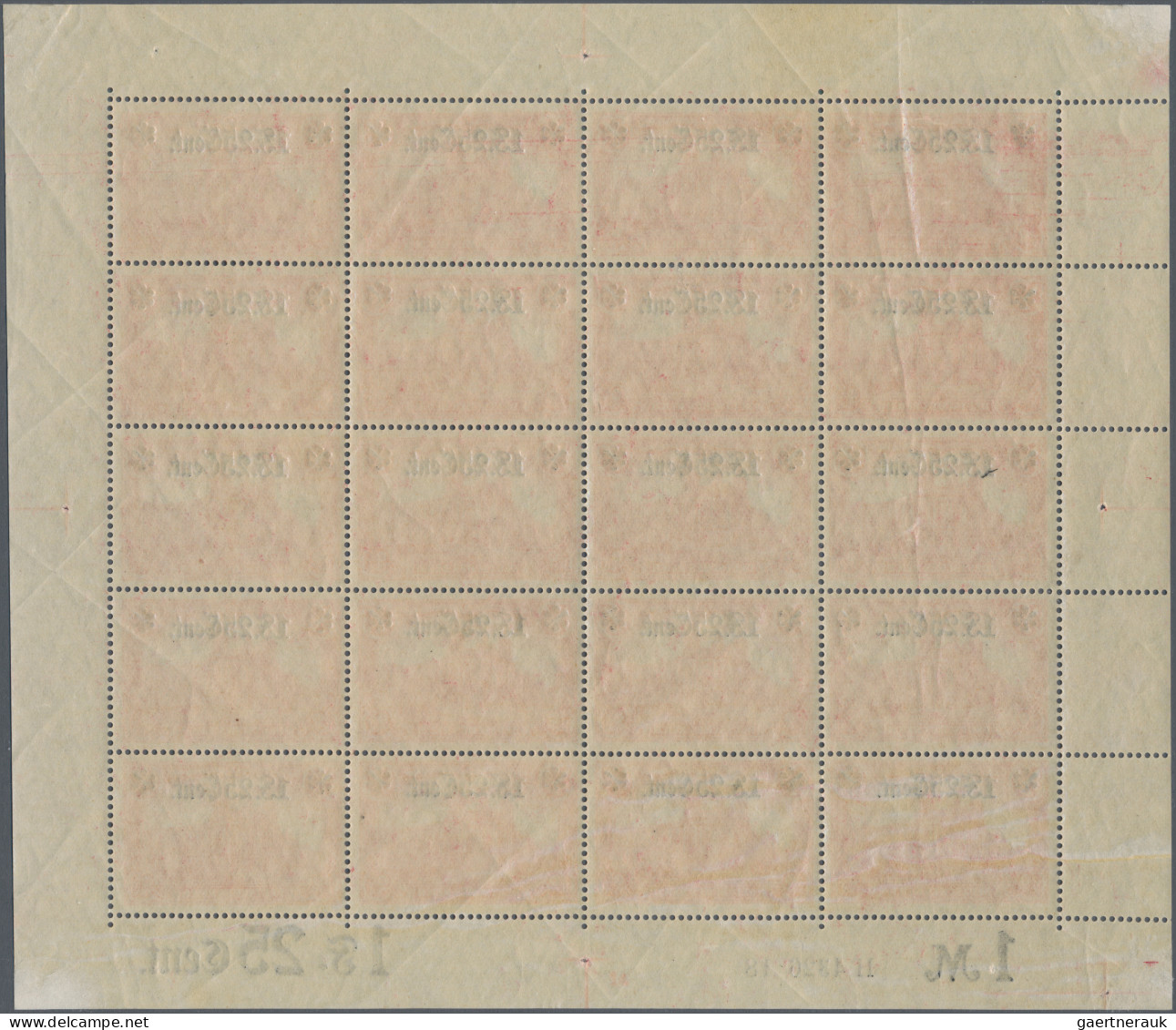 Deutsche Besetzung I. WK: Etappengebiet West: 1916 Freimarkenausgabe 1F. 25 Cent - Occupation 1914-18