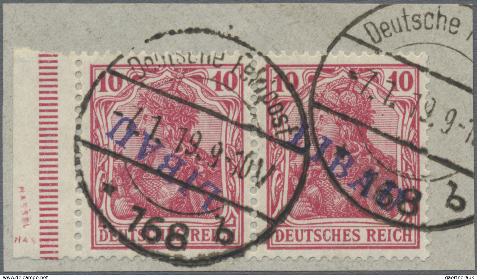 Deutsche Besetzung I. WK: Postgebiet Ober. Ost - Libau: 1919, Germania-Ausgabe, - Bezetting 1914-18