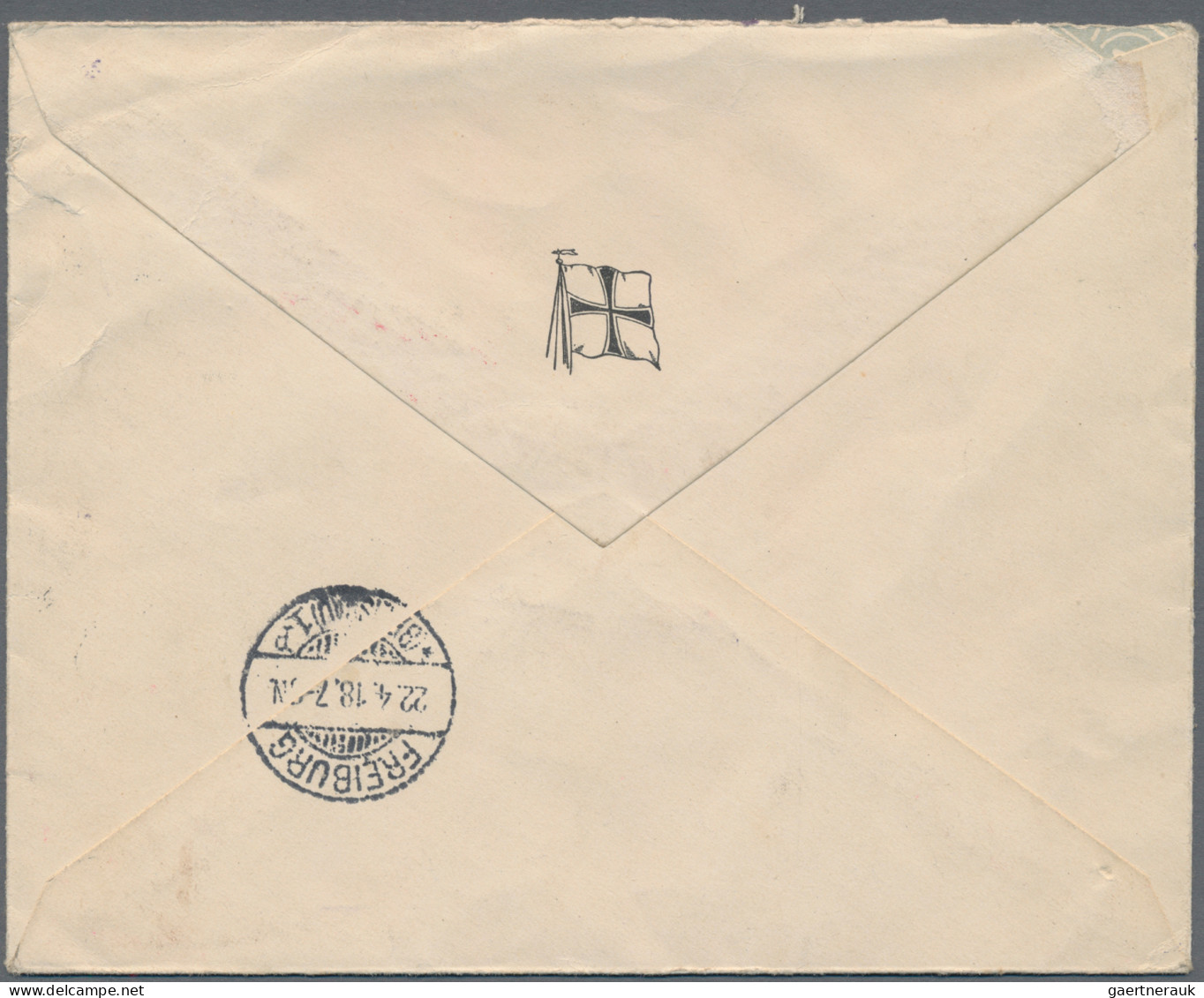 Feldpost 1. Weltkrieg: 1917/18, KAIS.DEUTSCHE MARINE-SCHIFFSPOST No.122 ( Kdo.de - Andere