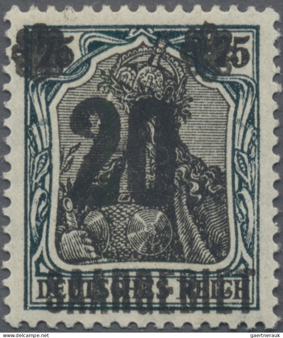 Deutsche Abstimmungsgebiete: Saargebiet: 1921, 20 Auf 75 Pfg Germania, Mit Doppe - Unused Stamps