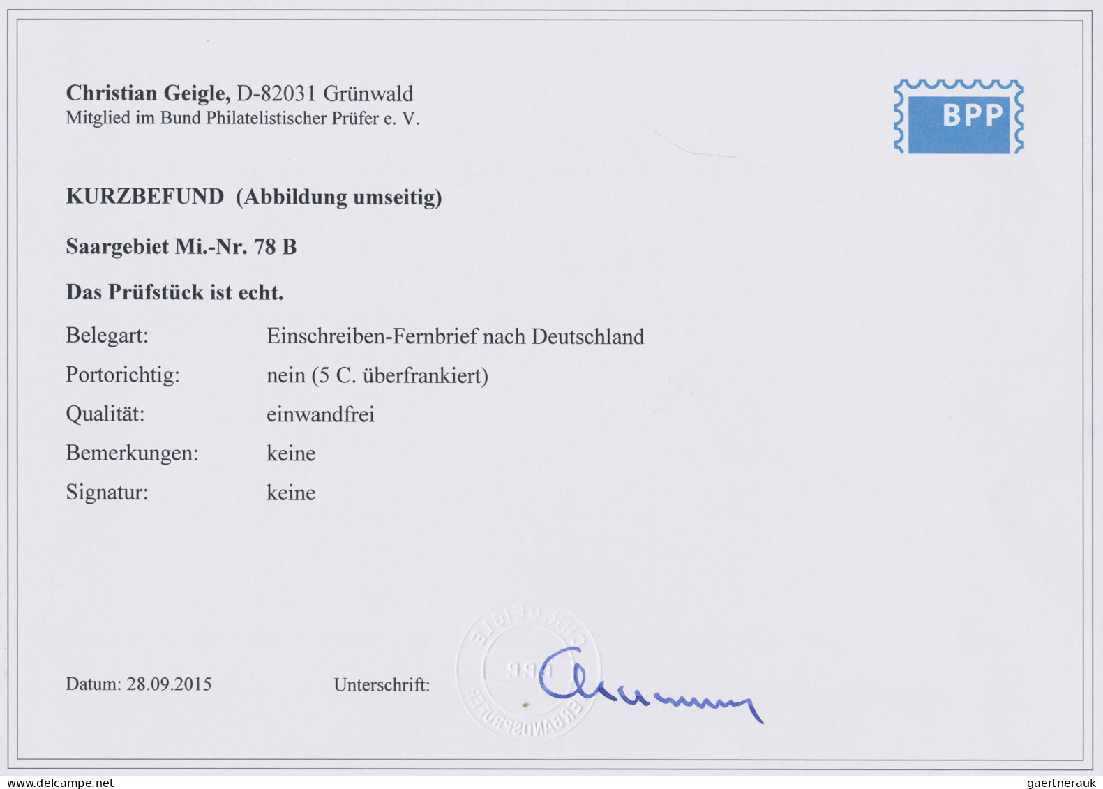 Deutsche Abstimmungsgebiete: Saargebiet: 1922, 50 C Auf 1,25 M, Gez. L 10½, Auf - Cartas & Documentos