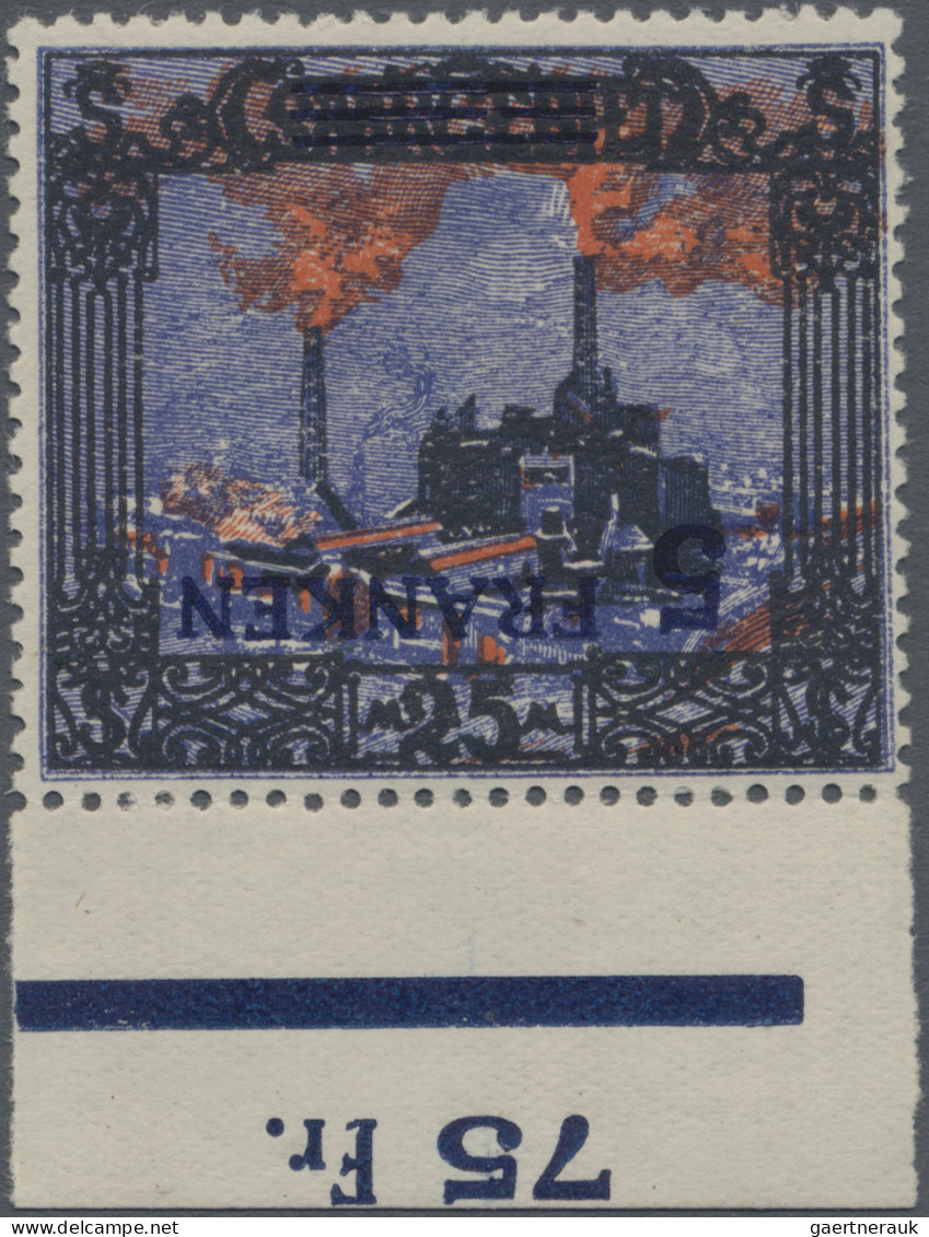 Deutsche Abstimmungsgebiete: Saargebiet: 1921, 5 Fr. Auf 25 M. Landschaften II M - Unused Stamps