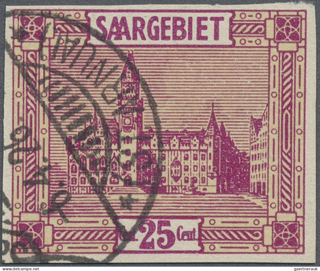 Deutsche Abstimmungsgebiete: Saargebiet: 1923, 25 C Landschaftsbilder III, UNGEZ - Oblitérés