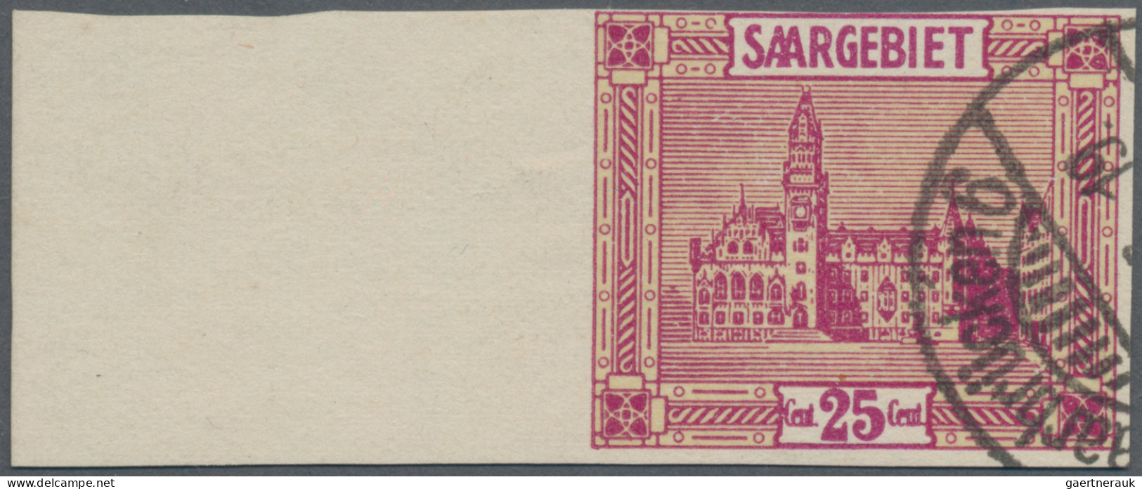 Deutsche Abstimmungsgebiete: Saargebiet: 1923, 25 C Landschaftsbilder III, UNGEZ - Used Stamps
