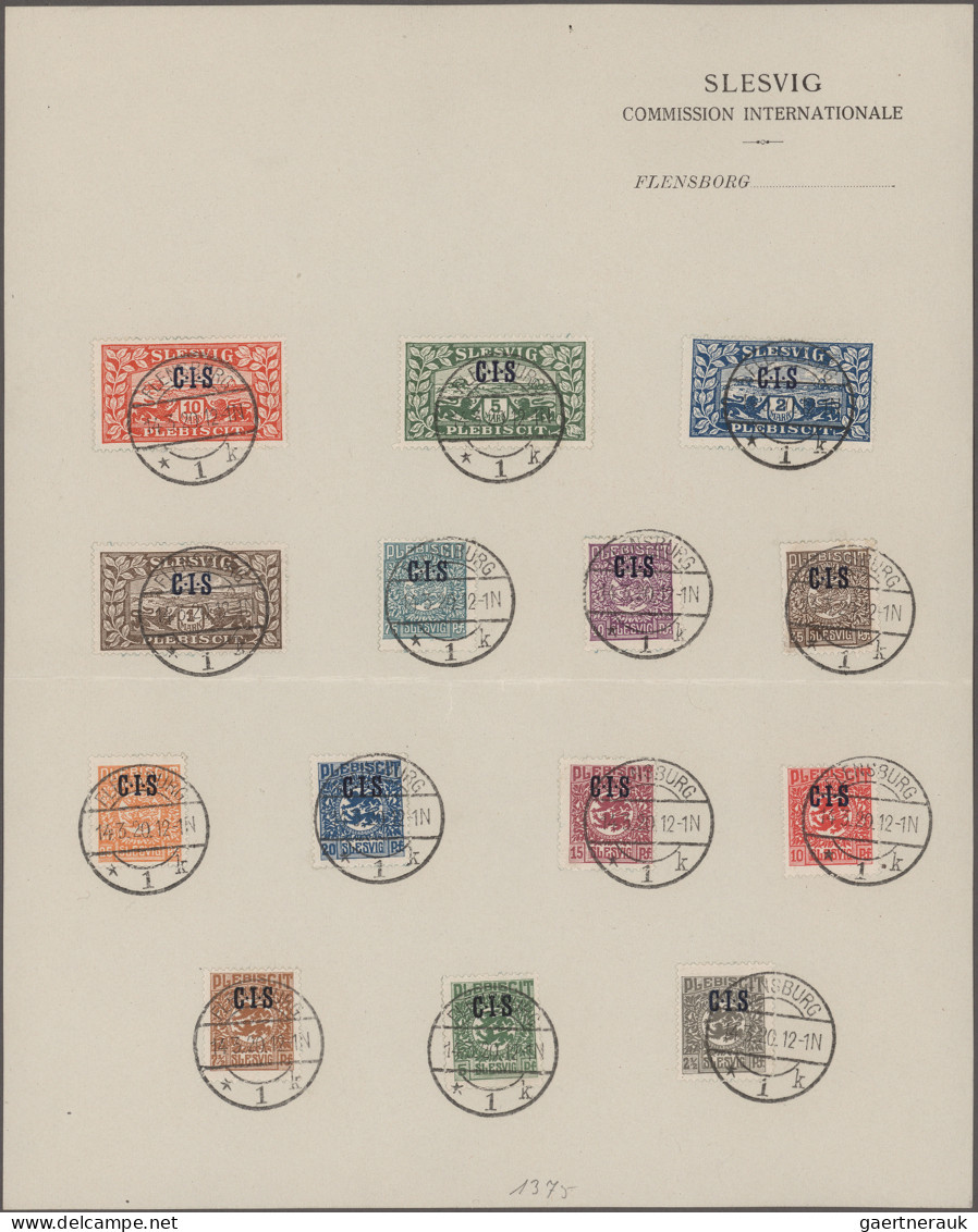 Deutsche Abstimmungsgebiete: Schleswig - Dienstmarken: 1920 Kompletter Satz Von - Other & Unclassified