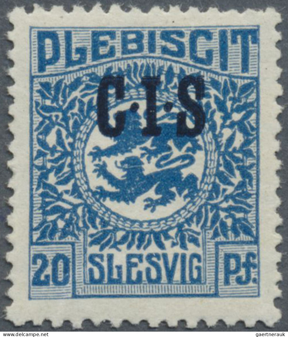 Deutsche Abstimmungsgebiete: Schleswig - Dienstmarken: 1920: 20 Pfg Dunkelgrauul - Sonstige & Ohne Zuordnung