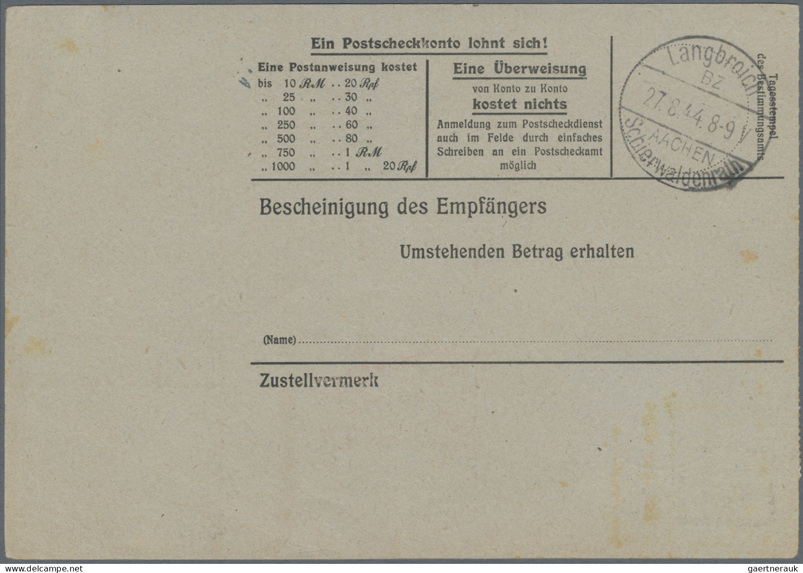 Feldpost 2. Weltkrieg: 1943/44, Kl. Zusammenstellung Von Drei Interessanten FP-B - Autres