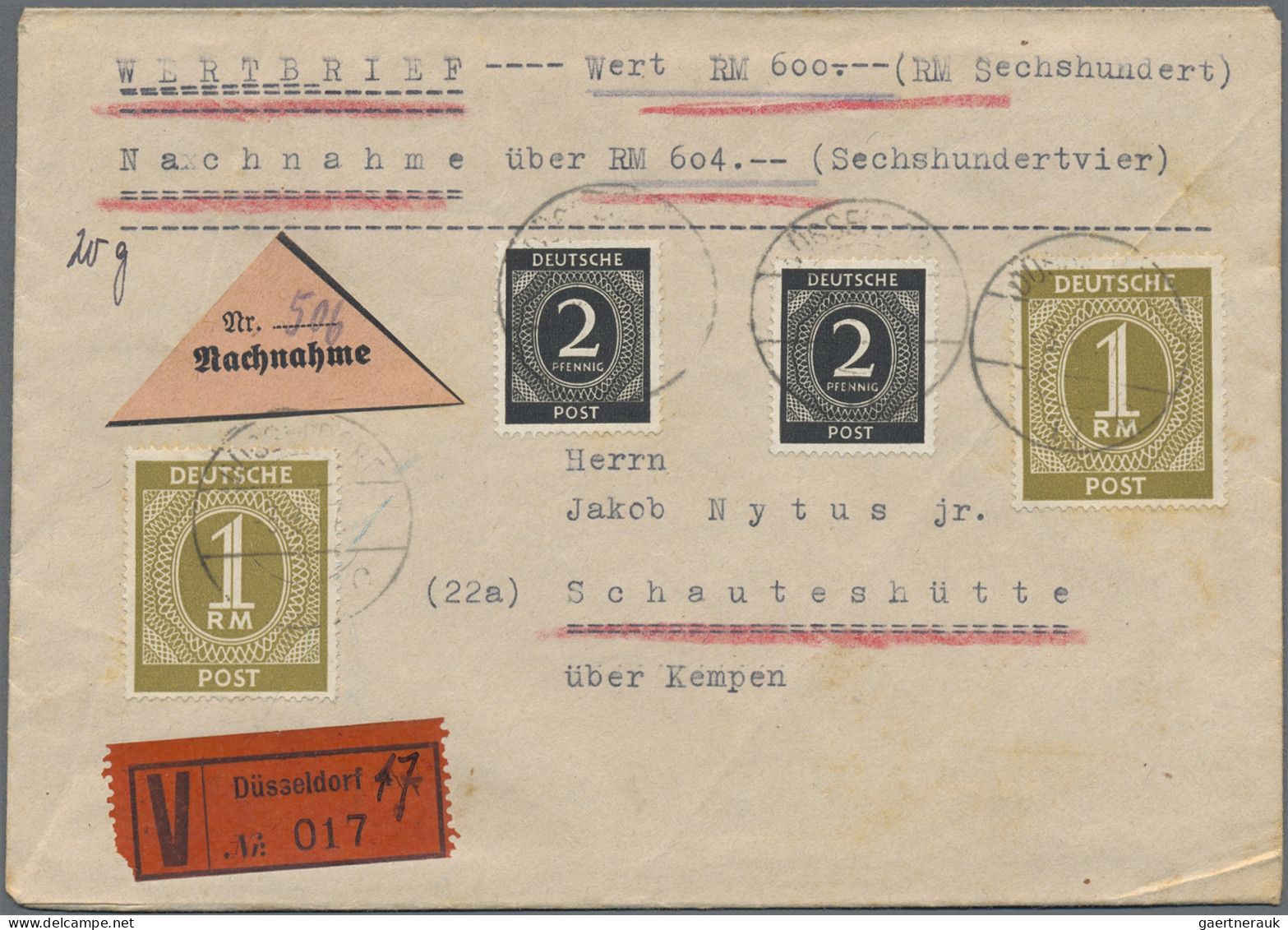 Alliierte Besetzung - Gemeinschaftsausgaben: 1946, Ziffernserie, Zwei Werte Zu 1 - Autres & Non Classés