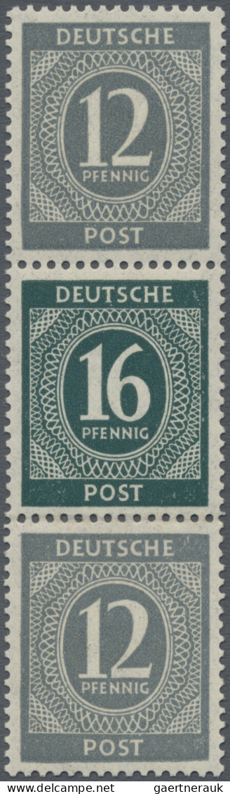 Alliierte Besetzung - Gemeinschaftsausgaben: 1946, Senkrechter Zusammendruck "Zi - Sonstige & Ohne Zuordnung