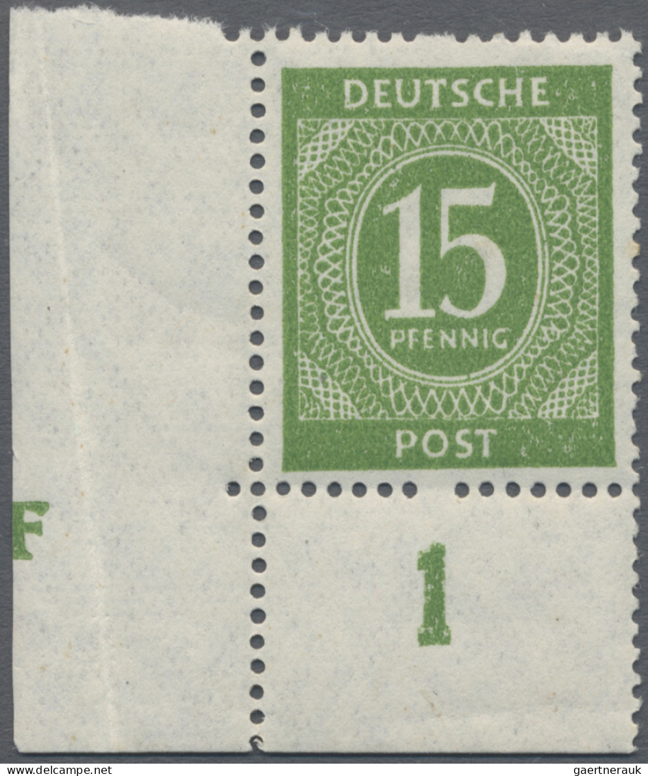 Alliierte Besetzung - Gemeinschaftsausgaben: 1946, 15 Pf Ziffer Grün, Postfrisch - Sonstige & Ohne Zuordnung