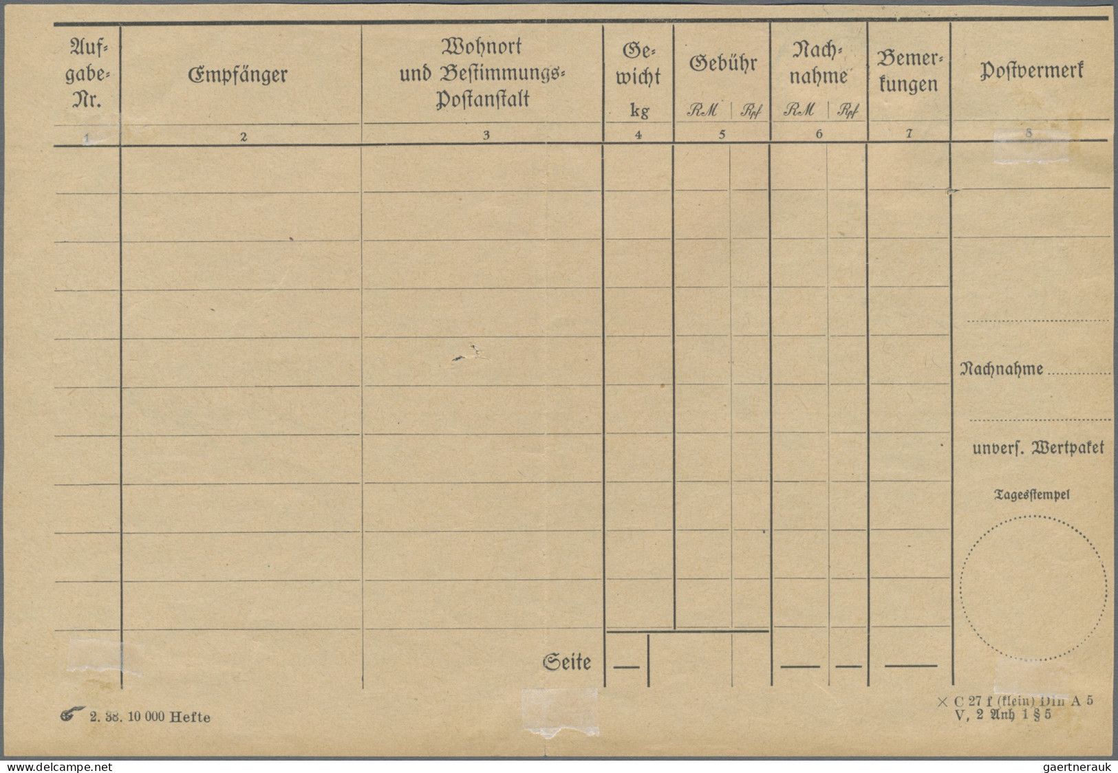 Alliierte Besetzung - Gemeinschaftsausgaben: 1947, Ziffer 20 Pfg. Blau Als Gebüh - Sonstige & Ohne Zuordnung