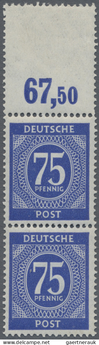 Alliierte Besetzung - Gemeinschaftsausgaben: 1946, 75 Pf Ziffer Im Senkrechten P - Other & Unclassified