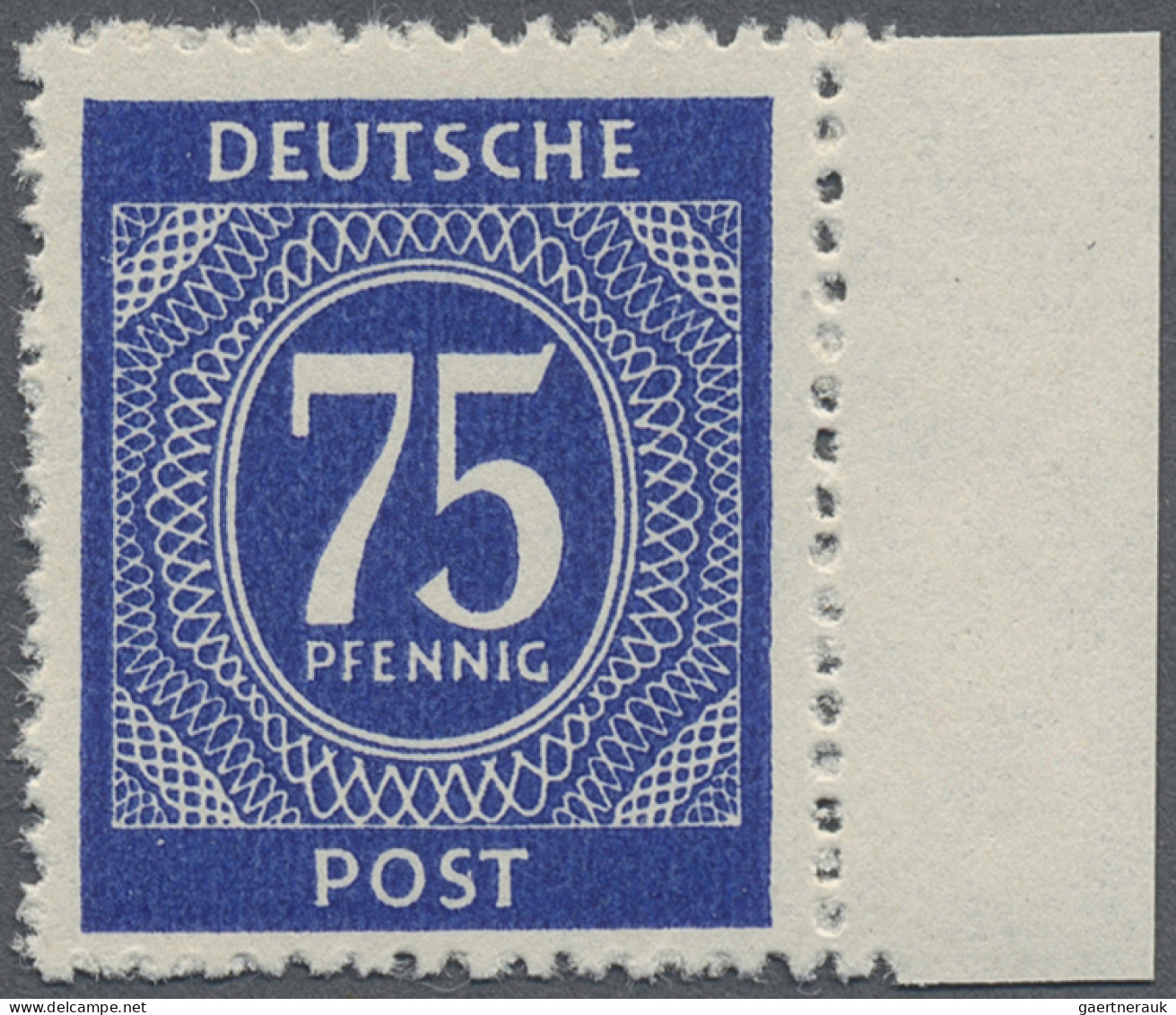 Alliierte Besetzung - Gemeinschaftsausgaben: 1946, Ziffer 75 Pfg. Dunkellilaultr - Sonstige & Ohne Zuordnung