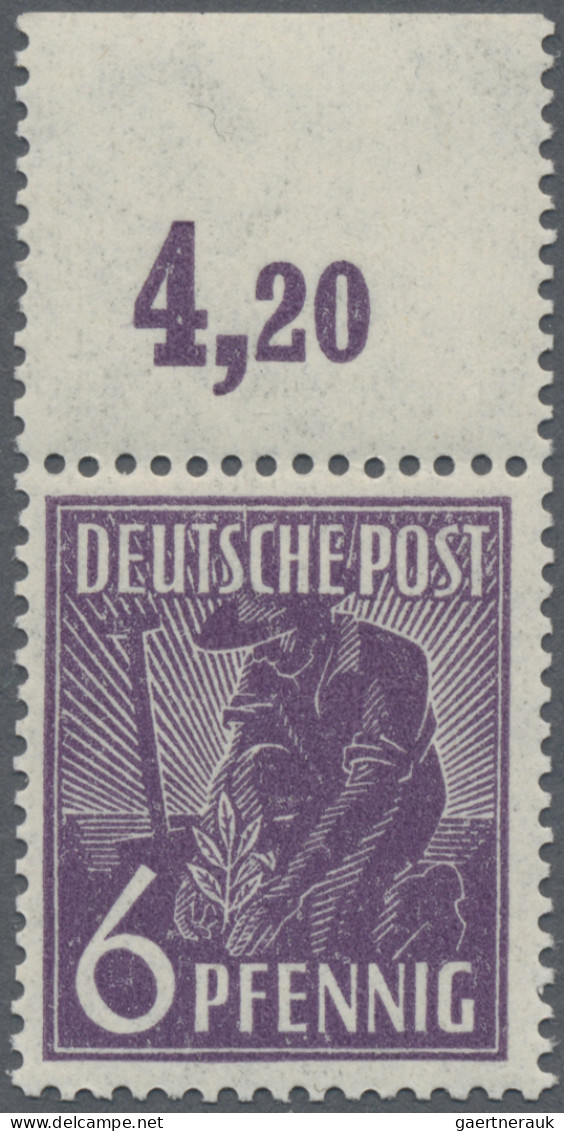 Alliierte Besetzung - Gemeinschaftsausgaben: 1947, 6 Pf Arbeiter Lebhaftbläulich - Other & Unclassified