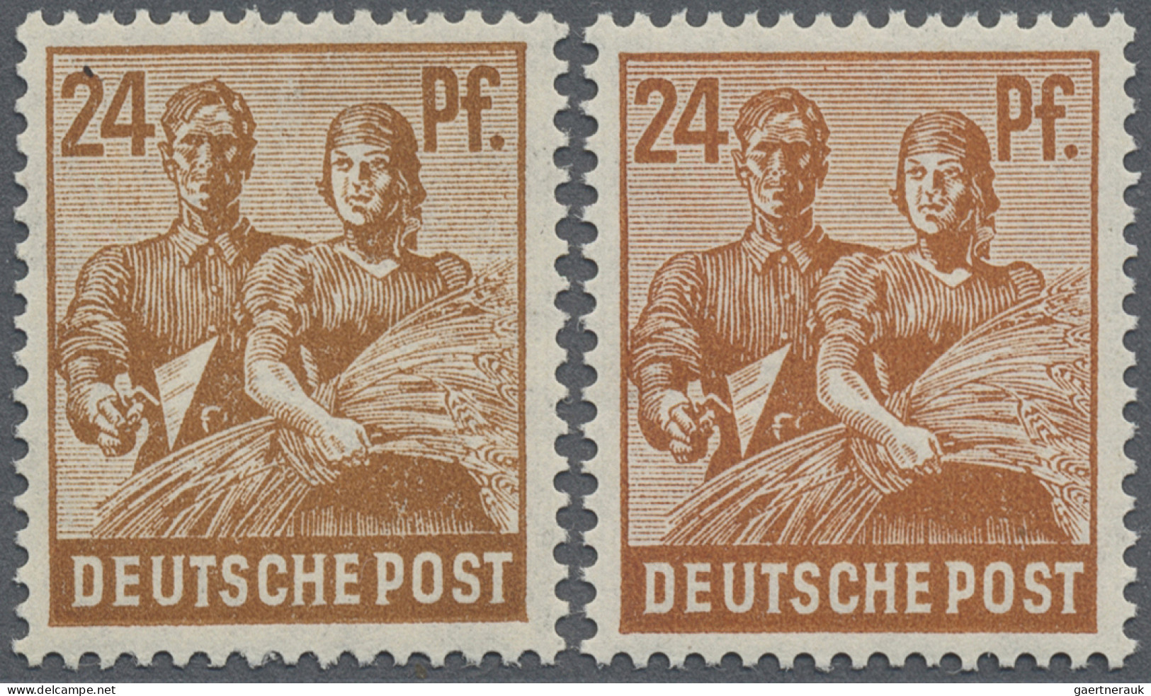 Alliierte Besetzung - Gemeinschaftsausgaben: 1947, Zwei Einzelmarken Der 24 Pfg. - Sonstige & Ohne Zuordnung