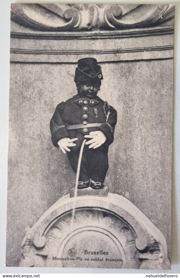 Carte Postale Non Circulée - BELGIQUE, BRUXELLES, Manneken-Pis En Soldat Francais - Museen