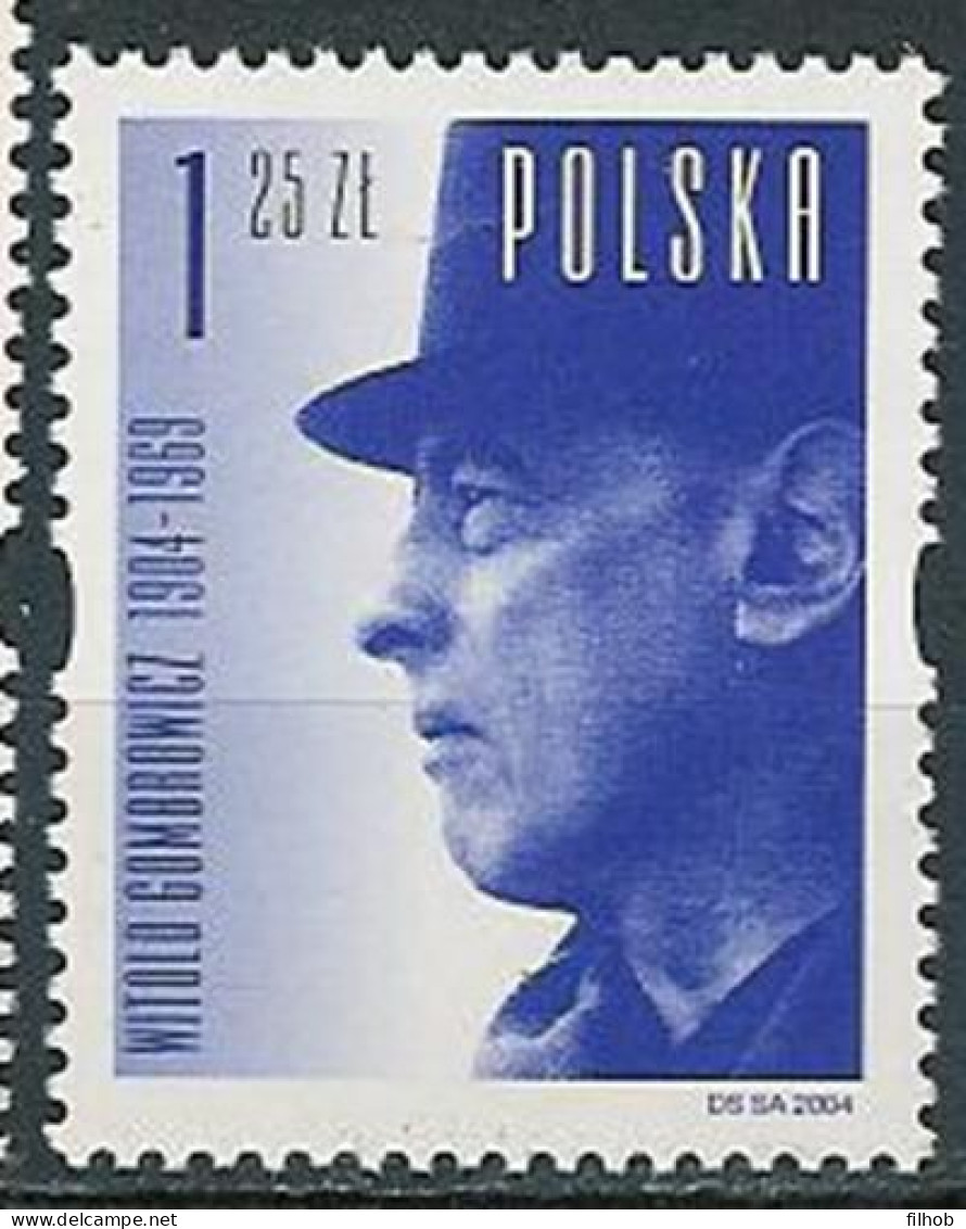 Poland Stamps MNH ZC.3980: Witold Gombrowicz - Unused Stamps