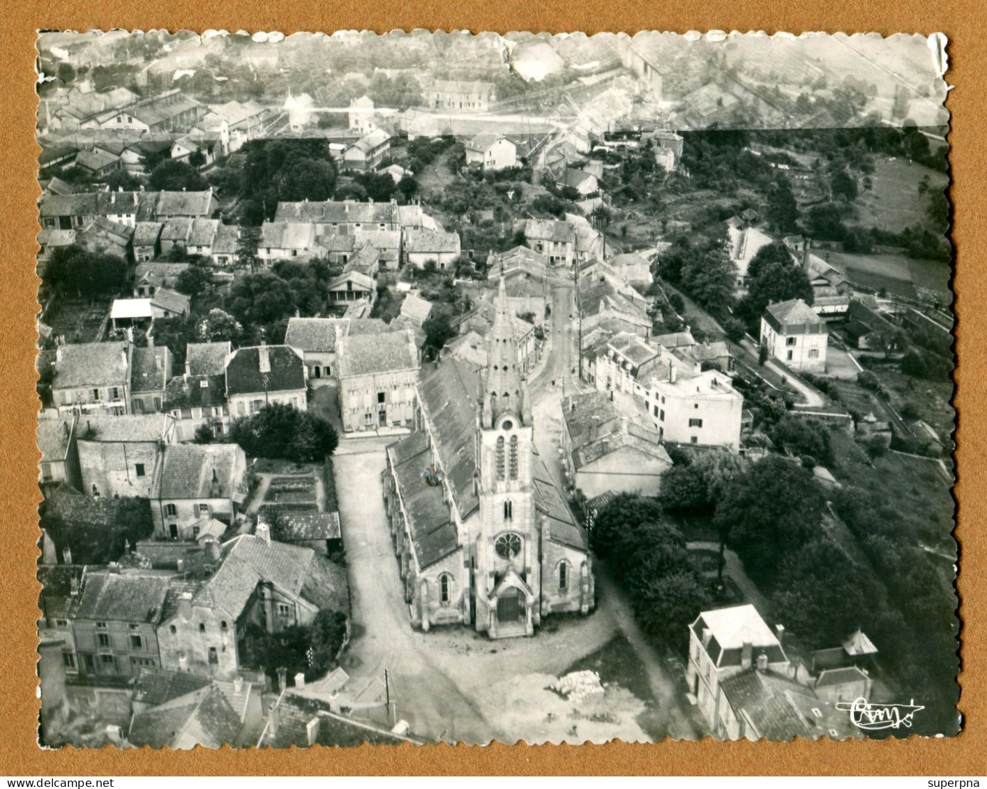 NOGENT-EN-BASSIGNY  (52) : " VUE AERIENNE "  (RARE !! Carte Avant-tirage) - Nogent-en-Bassigny