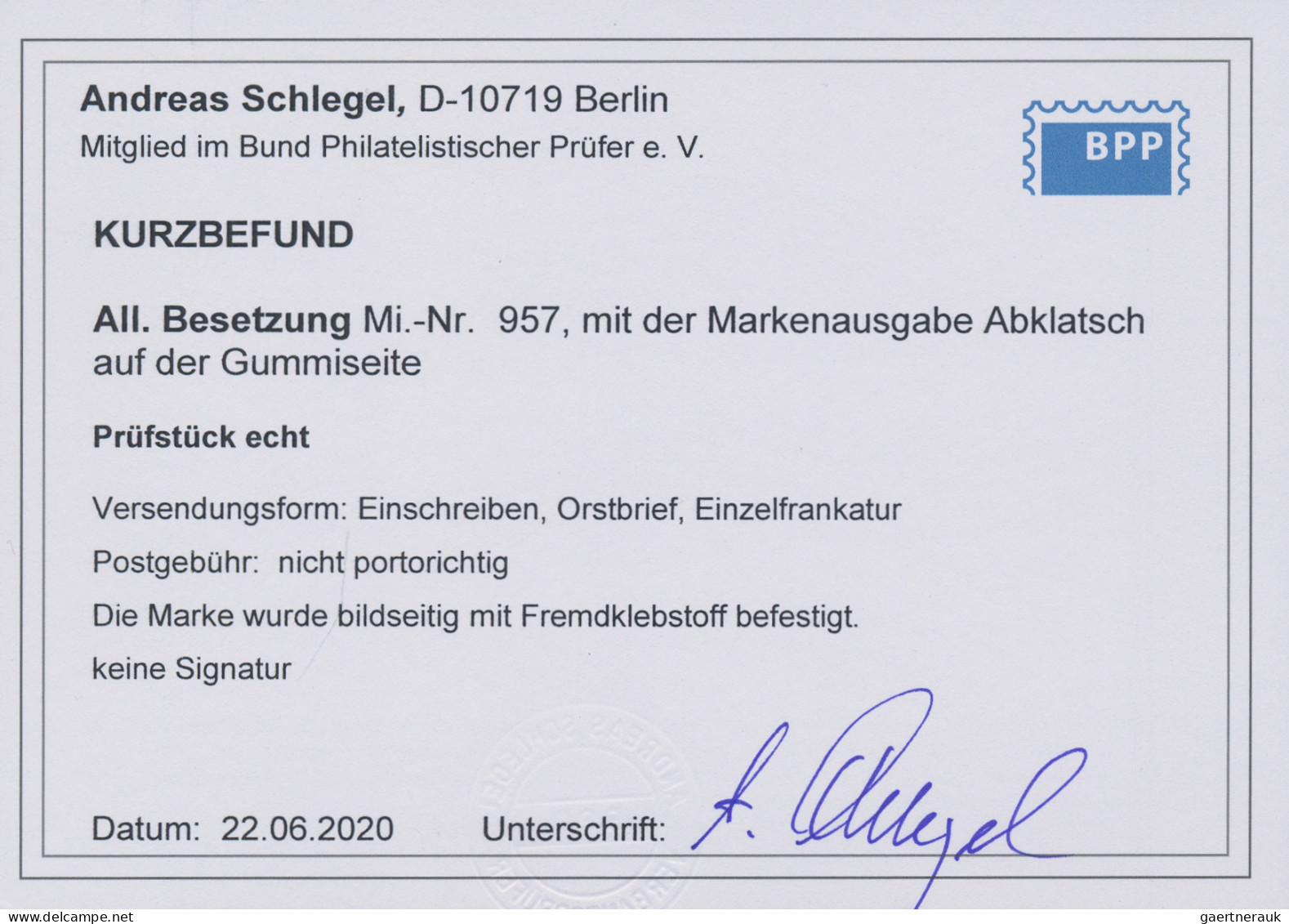 Alliierte Besetzung - Gemeinschaftsausgaben: 1948, 80 Pfg. Arbeiter Mit Abklatsc - Sonstige & Ohne Zuordnung