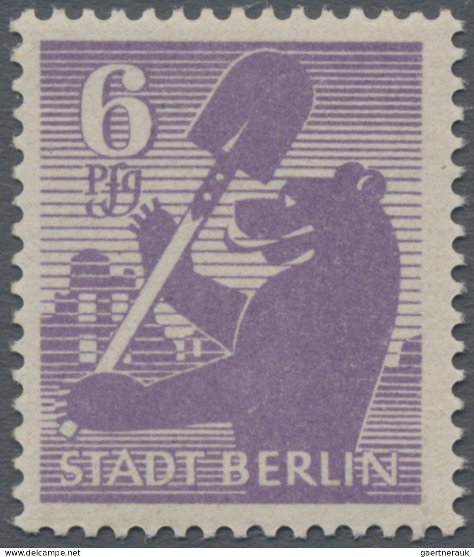 Sowjetische Zone - Berlin Und Brandenburg: 1945, 6 Pf Berliner Bär 6 Pf In Der S - Other & Unclassified