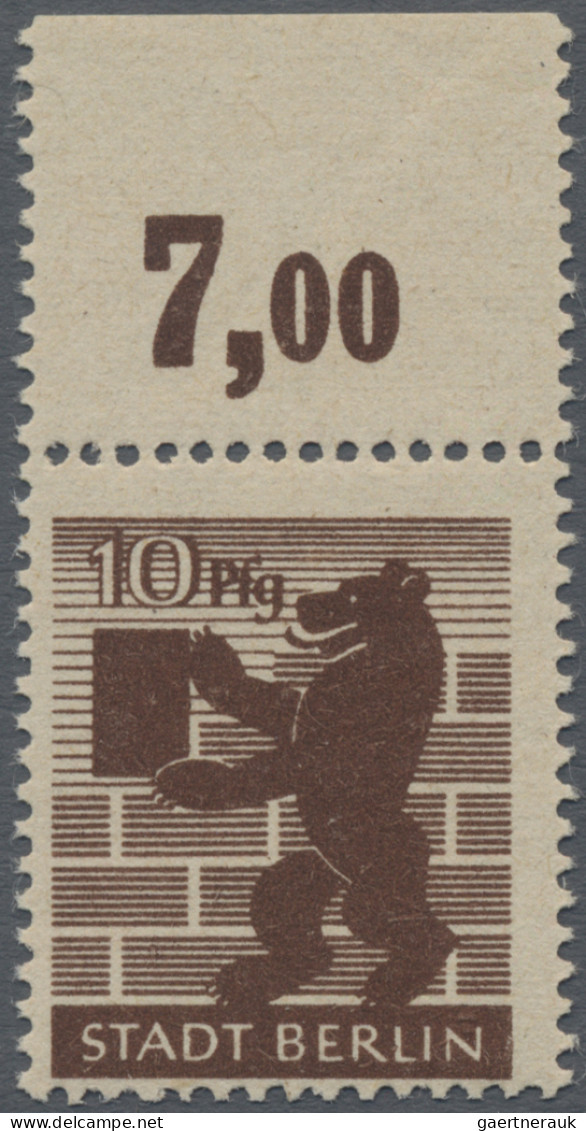 Sowjetische Zone - Berlin Und Brandenburg: 1945, 10 Pf Berliner Bär Vom Oberrand - Other & Unclassified