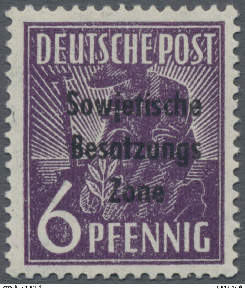 Sowjetische Zone - Allgemeine Ausgaben: 1948, 6 Pf Arbeiter Mit Aufdruck In Der - Sonstige & Ohne Zuordnung