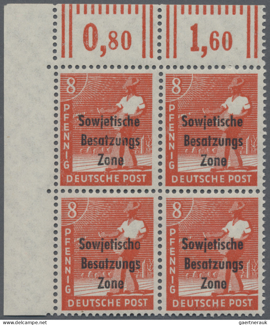 Sowjetische Zone - Allgemeine Ausgaben: 1948, 8 Pfg. Arbeiter Maschinenaufdruck - Other & Unclassified