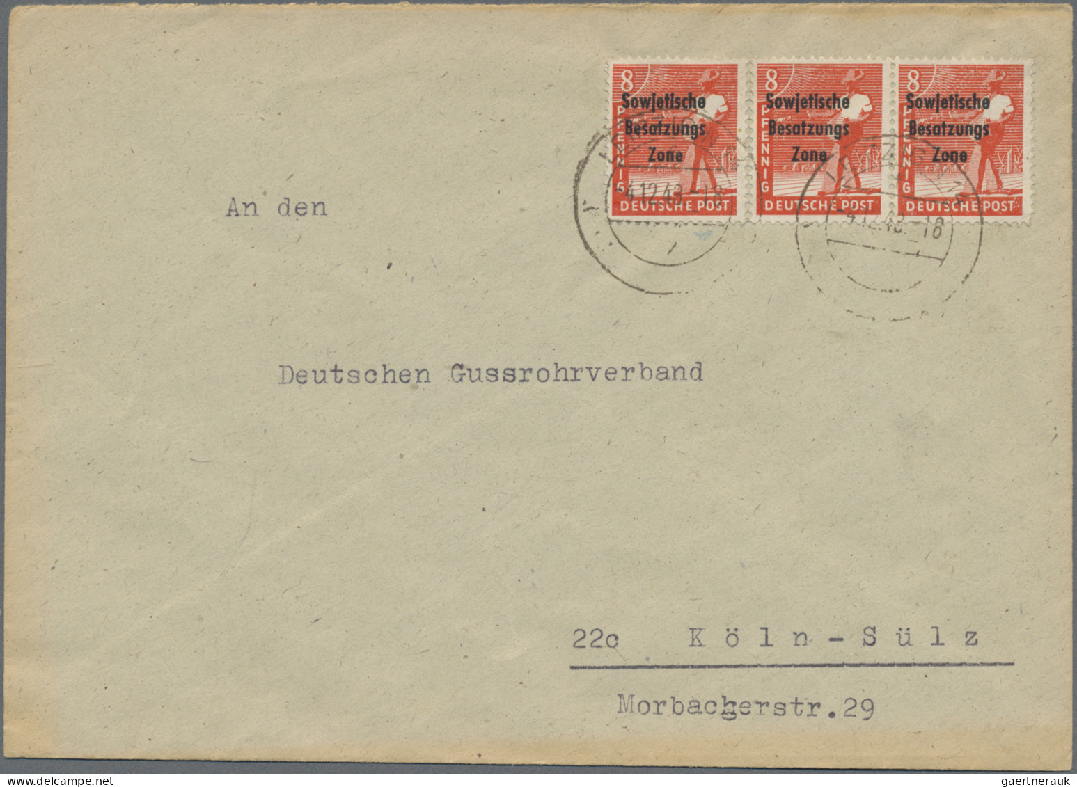 Sowjetische Zone - Allgemeine Ausgaben: 1948, 8 Pfg. Arbeiter Maschinenaufdruck - Other & Unclassified