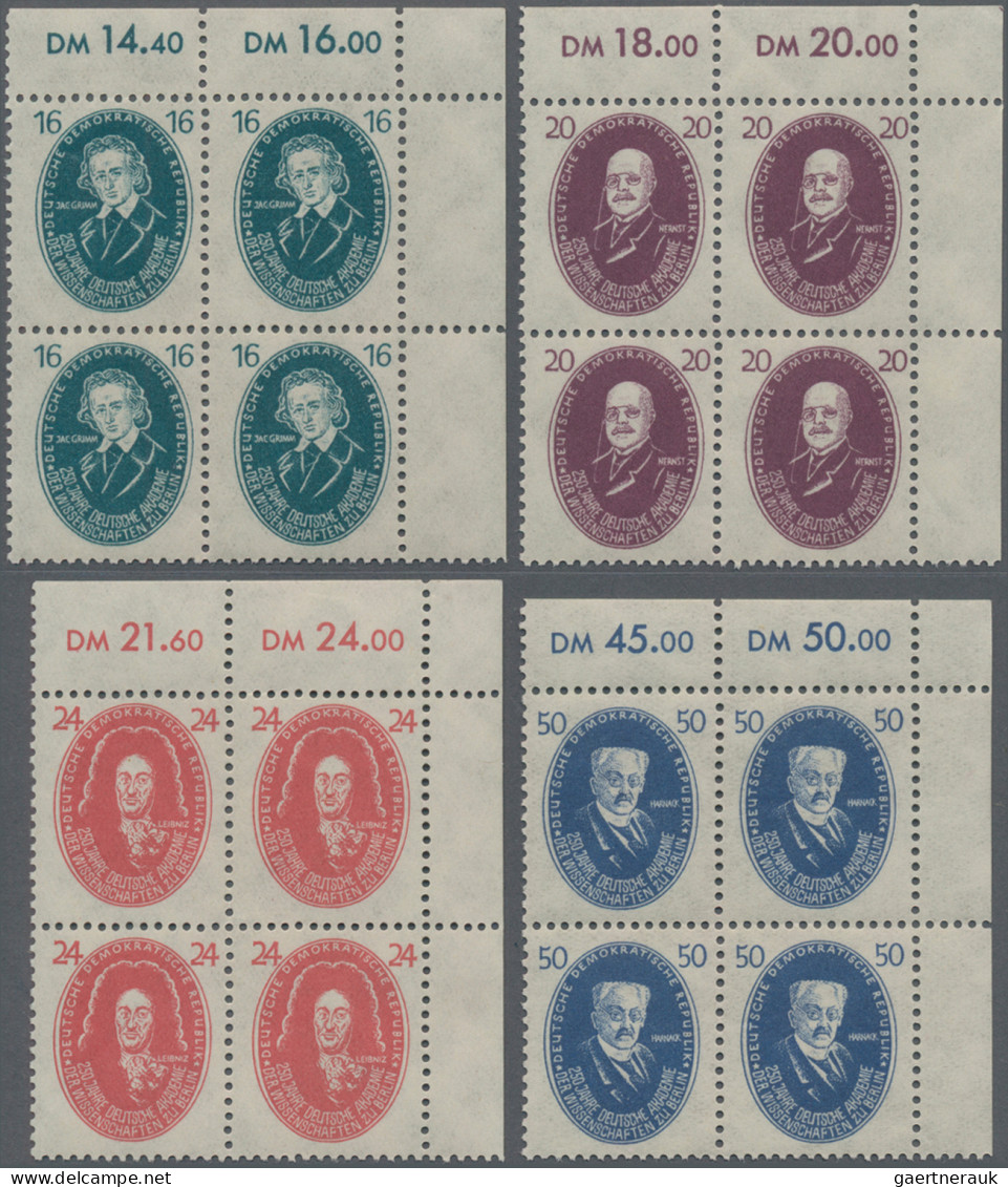 DDR: 1950, Akademie Der Wissenschaften, Der Komplette Satz Mit 10 Werten Je Im T - Unused Stamps