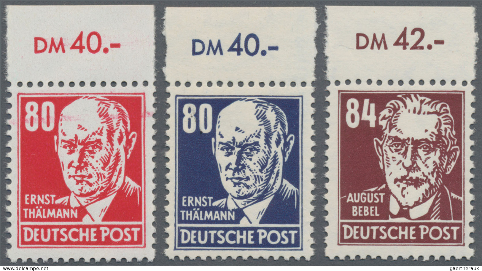 DDR: 1952-1953, Freimarken: Köpfe II Als Postfrischer Satz, Einheitlich Vom Ober - Unused Stamps