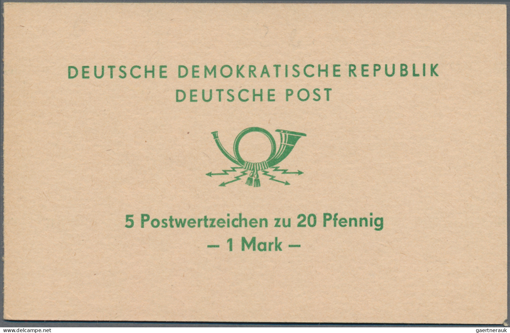 DDR - Markenheftchen: 1972/73, Sondermarkenheftchen "Posthorn 5 X 20 Pf Mit MiNr - Booklets