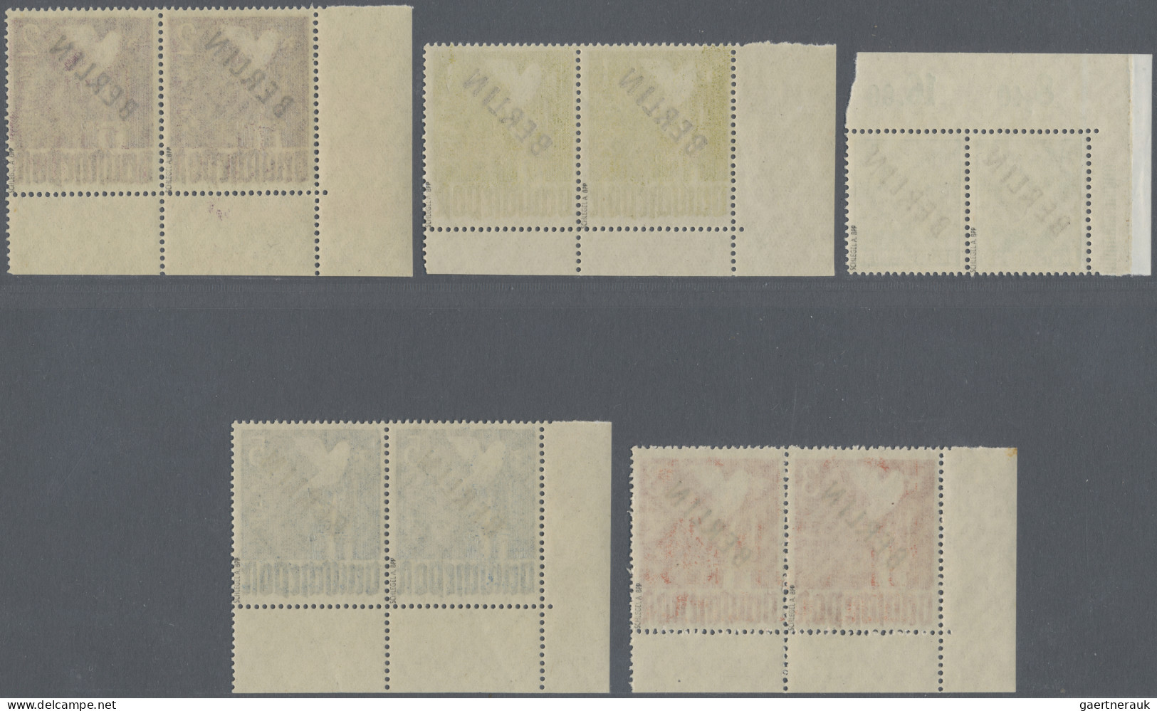 Berlin: 1948 Kompletter Satz Der 20 Werte Mit Schwarzem Aufdruck "BERLIN" Je Im - Unused Stamps
