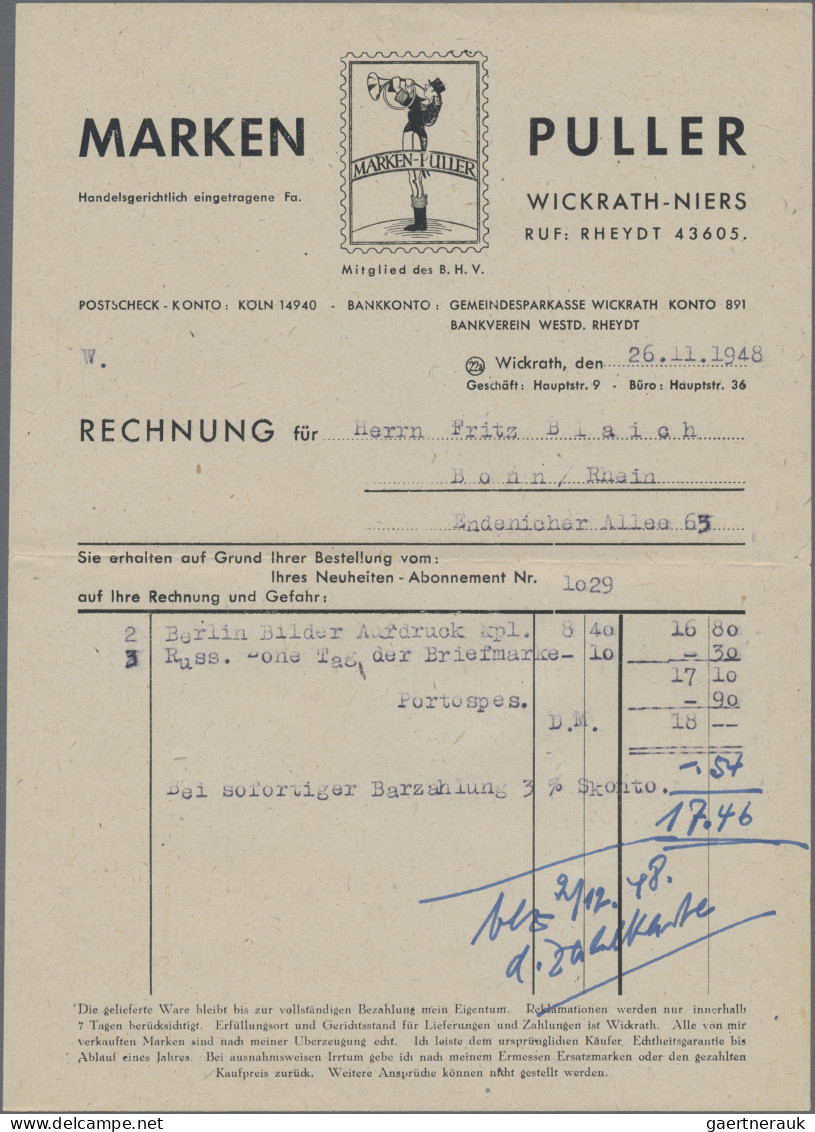 Berlin: 1948 Kompletter Satz der 20 Werte mit schwarzem Aufdruck "BERLIN" je im
