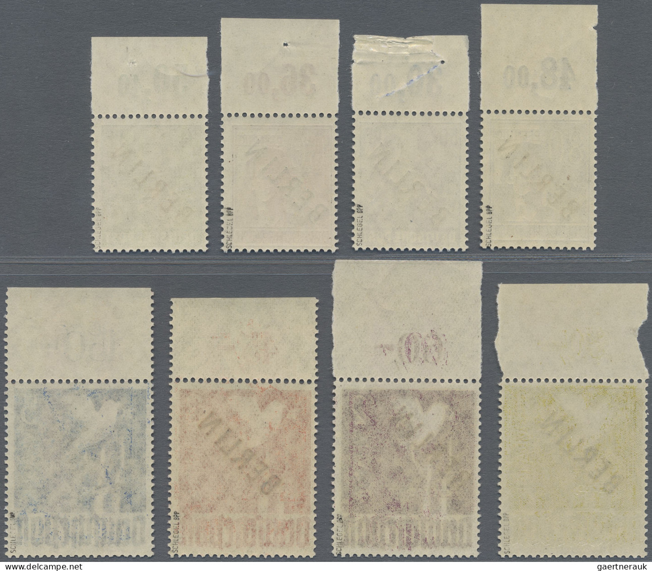 Berlin: 1948, Schwarzaufdruck, Kpl. Satz Mit Oberrand, Fotoattest Schlegel BPP A - Unused Stamps