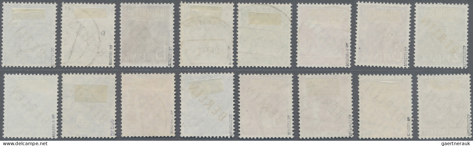 Berlin: 1948, Schwarzaufdruck, Kompletter Satz Sauber Gestempelt, 2 Pfg.-84 Pfg. - Used Stamps
