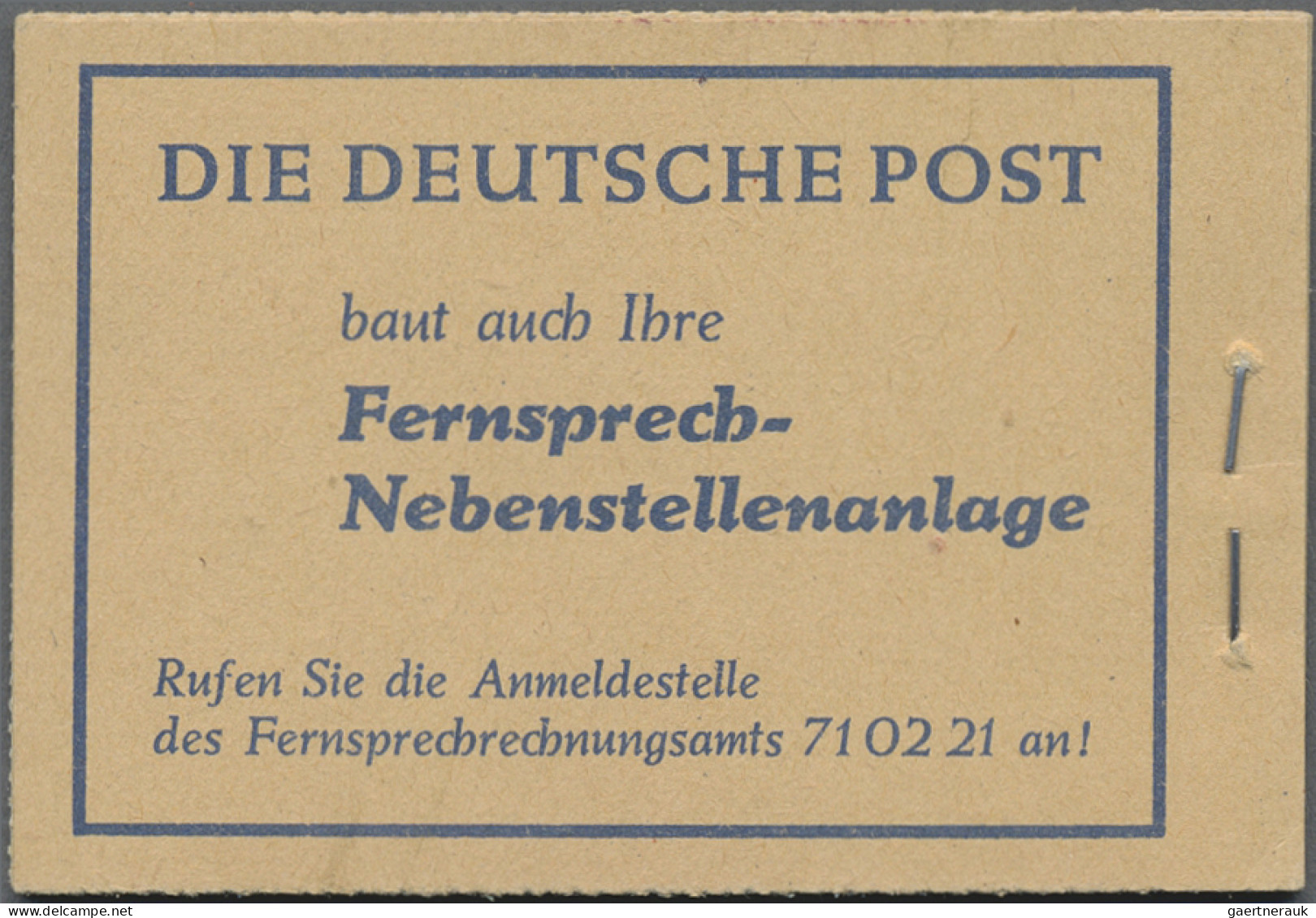 Berlin - Markenheftchen: 1952, Berliner Bauten, Komplettes, Tadellos Postfrische - Booklets