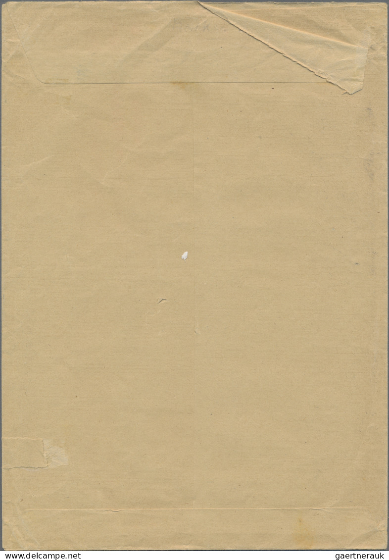 Berlin - Zusammendrucke: 1952, Bauten II, Großes Zusammendruck-Bogenteil 1 Pfg.+ - Se-Tenant