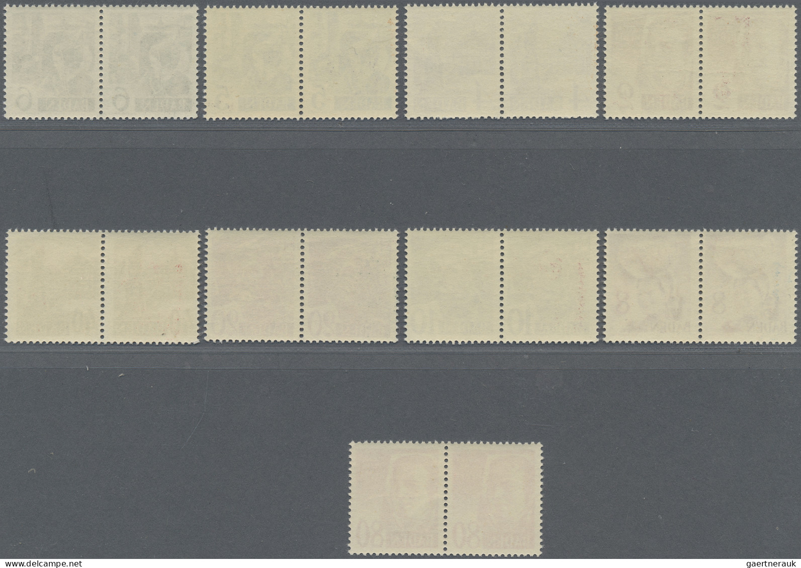 Französische Zone - Baden: 1948/49, Freimarkenausgabe III, Der Komplette Satz Vo - Sonstige & Ohne Zuordnung