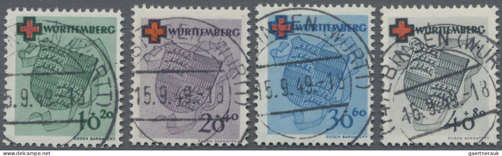 Französische Zone - Württemberg: 1949, Rotes Kreuz, Kompletter Satz Sauber Geste - Sonstige & Ohne Zuordnung