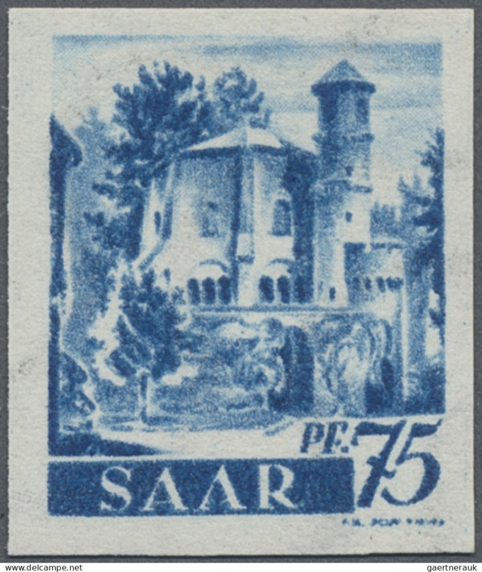 Saarland (1947/56): 1947, 75 Pfg "Berufe Und Ansichten Aus Dem Saarland", UNGEZÄ - Ongebruikt