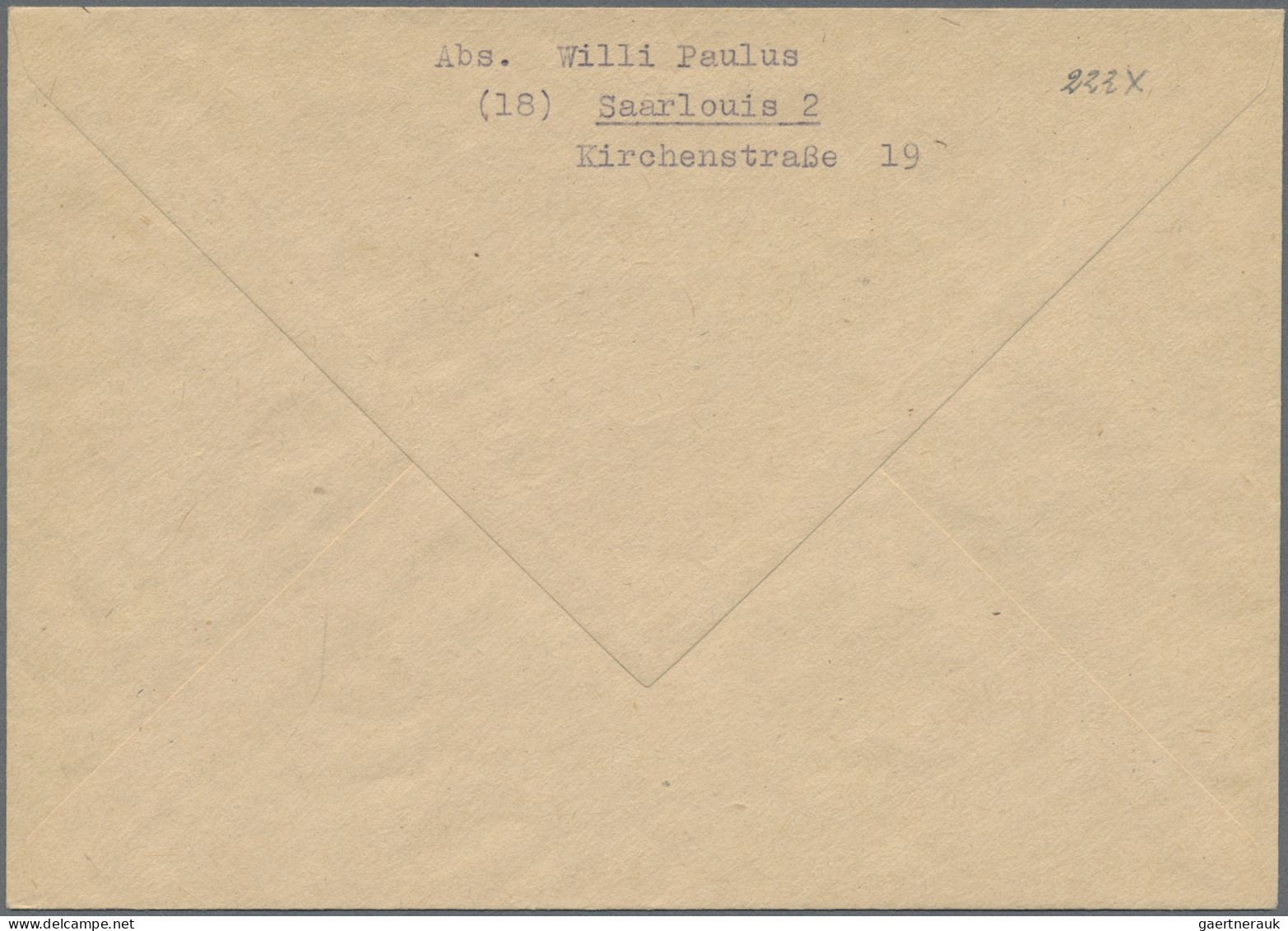 Saarland (1947/56): 1947; 75 Pfg. Mit Seltenem Wasserzeichen 1 X (fallende Welle - Briefe U. Dokumente