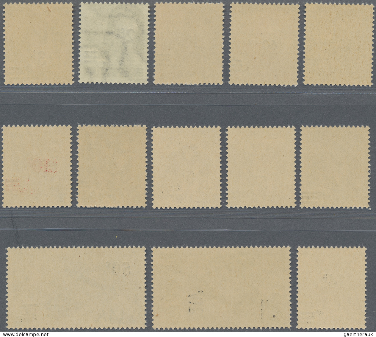 Saarland (1947/56): 1947, URDRUCK, Freimarken-Serie 13 Werte Komplett, Einwandfr - Neufs