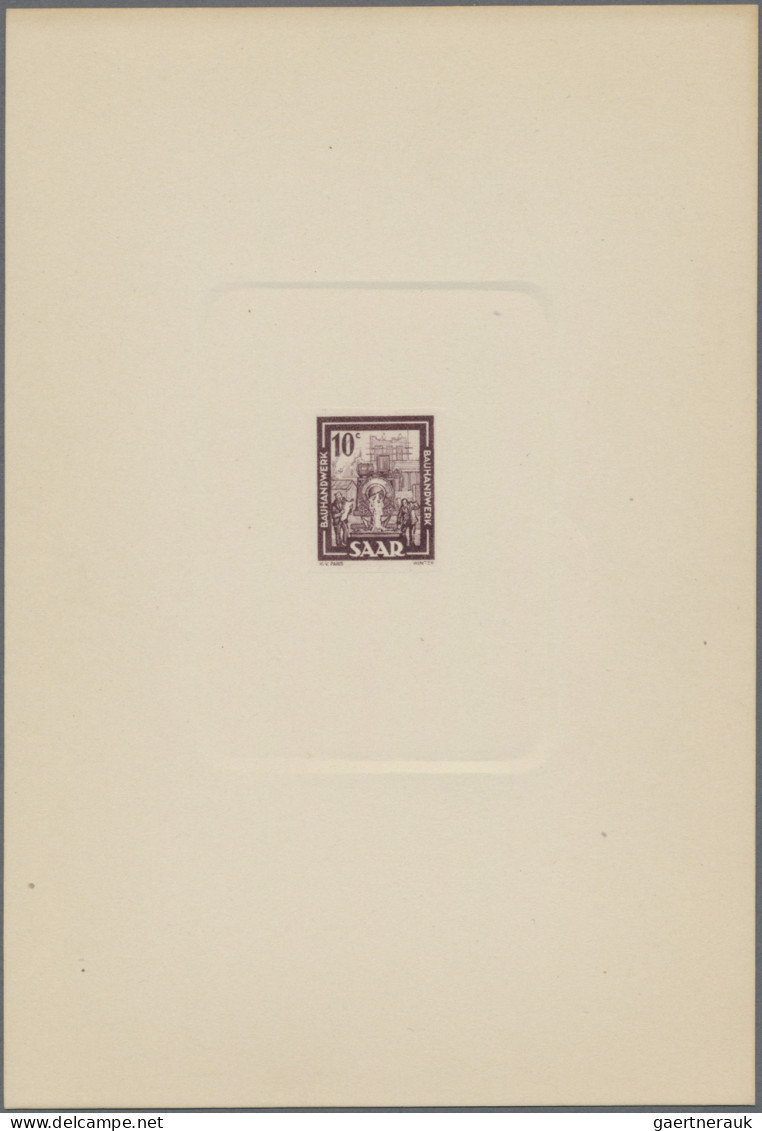 Saarland (1947/56): 1949, 10 C. Bis 100 Fr. Freimarken, 10 Werte Aus Diesem Satz - Unused Stamps